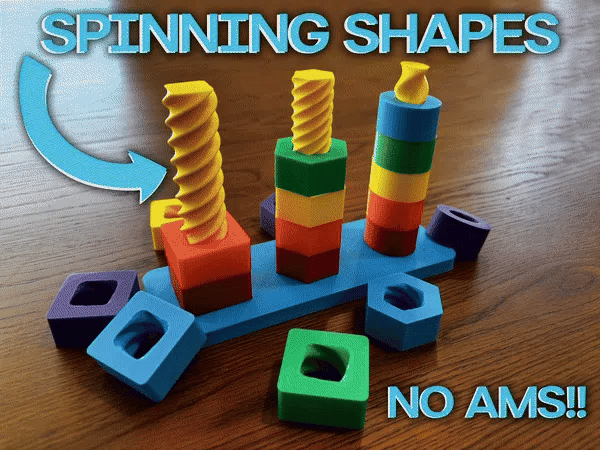 Fine Motor Skills Spinning Shapes Children's Toy