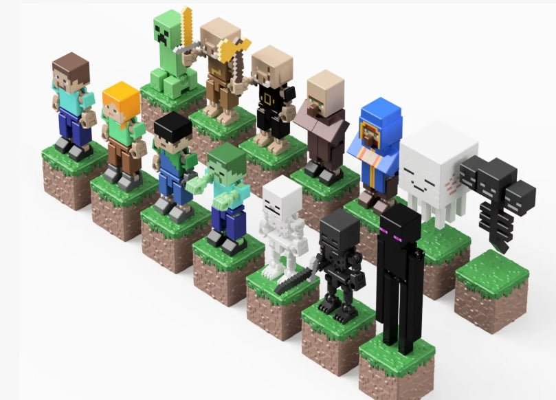 Minecraft-Inspired Action Figures